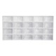 20pcs Stackable Shoe Storage Box Durable Plastic Sneaker Display Case Organizer