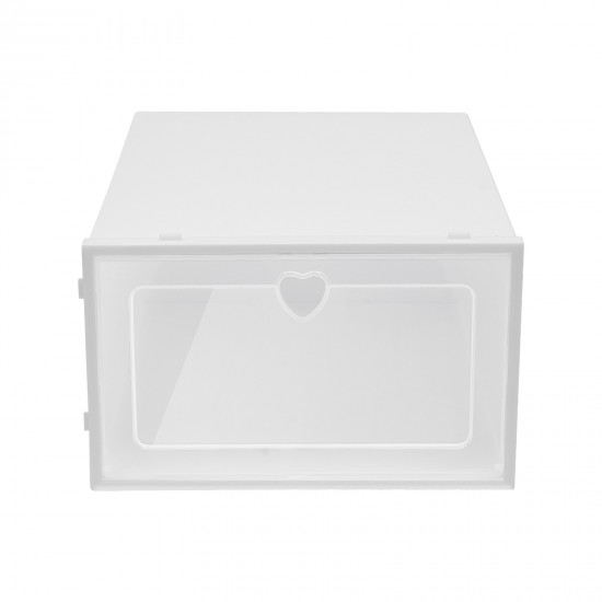 20pcs Stackable Shoe Storage Box Durable Plastic Sneaker Display Case Organizer