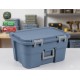 14 Gallon Footlocker Storage Bin Heavy Duty Lockable Trunk Blue