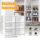 6 Pack Large Stackable Plastic Shoe Box Storage Organizer Transparent Case