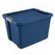 Large Storage Bin, 20 Gallon Plastic Storage Container with Latch Lid, Blue Style 5922