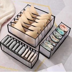 1 pc Closet Organizer Socks Underwear Bra Foldable Drawer Storage Box Grids