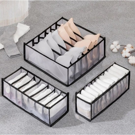 1 pc Closet Organizer Socks Underwear Bra Foldable Drawer Storage Box Grids