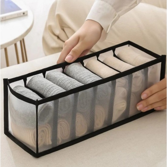 1 pc Closet Organizer Socks Underwear Bra Foldable Drawer Storage Box Grids