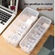 1 pc Transparent Cable Storage Box with Lid Dust-Proof Compartment Organizer