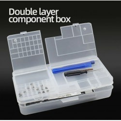 1pc Transparent Plastic Organizer Box Electronic Parts Screw Storage Case