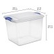 27 Quart Medium Latching Storage Bin, Clear Plastic Stoarge Conatiner 2pk