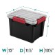 Small Gasket Tote, 5 Gallon IP68 WaterProof Plastic Storage Bin with Lid