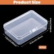 4x3x1 Inch Mini Clear Storage Containers Box with Lid Small Rectangle Business