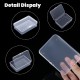 4x3x1 Inch Mini Clear Storage Containers Box with Lid Small Rectangle Business
