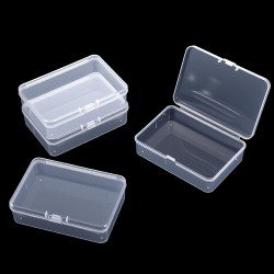 4x3x1 Inch Mini Clear Storage Containers Box with Lid Small Rectangle Business