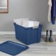 Large Storage Bin, 20 Gallon Plastic Storage Container with Latch Lid, Blue Style 8649