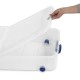 Large Storage Bin, 66 Quart Clear Underbed Storage Container with Latch Lid, Blue
