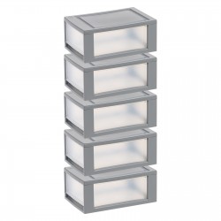 6 QT Small Plastic Drawers, Under Bed Storage Bins, Stackable, Modular 5Pk