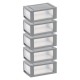 6 QT Small Plastic Drawers, Under Bed Storage Bins, Stackable, Modular 5Pk