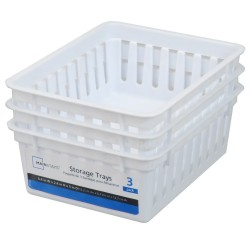 18-Pack White Mini Storage Trays 6.4x5x2.4