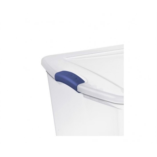 105 Quart Extra Large Latch Storage Bin Clear Plastic Container 4 Pack