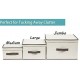 Lidded Canvas Storage Boxes with Handle For Closet Shelf Drawer Organization