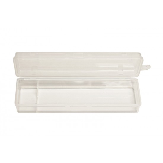 Clear Polypropylene Mini Storage Box with Hinged Lid & Snap Closure -For Pencils
