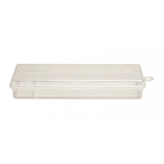 Clear Polypropylene Mini Storage Box with Hinged Lid & Snap Closure -For Pencils