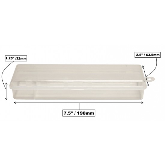 Clear Polypropylene Mini Storage Box with Hinged Lid & Snap Closure -For Pencils