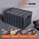Set of 3 65 L Collapsible Storage Bin Folding Stackable Crates - Lids Garage Home