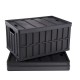 Set of 3 65 L Collapsible Storage Bin Folding Stackable Crates - Lids Garage Home