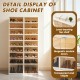 9 Tiers-36 Pairs Shoe Box Foldable Shoe Rack Shoe Storage Organizer W/ Doors