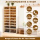 9 Tiers-36 Pairs Shoe Box Foldable Shoe Rack Shoe Storage Organizer W/ Doors