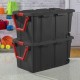 Extra Large 40 Gallon Wheeled Storage Bin with Handle, Industrial Plastic