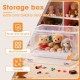 Foldable Storage Bins with Lids Clear Plastic Storage Box for Closet Organizer