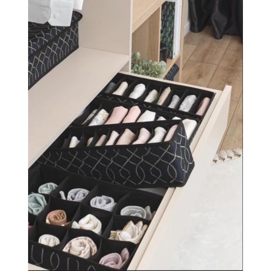 Fabric Drawer Organizer Foldable Storage Box for Clothes Closet Dresser Small