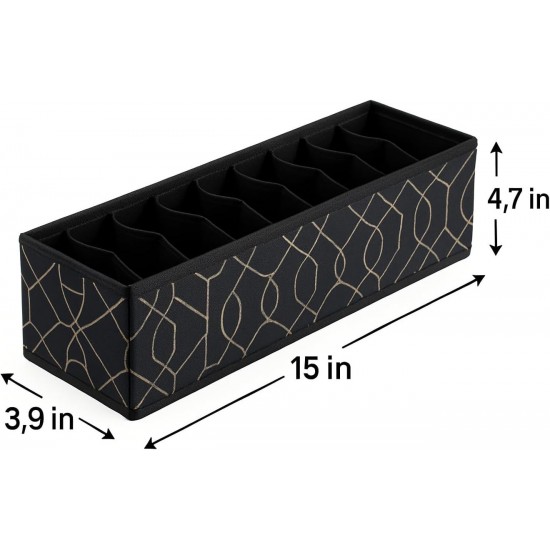 Fabric Drawer Organizer Foldable Storage Box for Clothes Closet Dresser Small