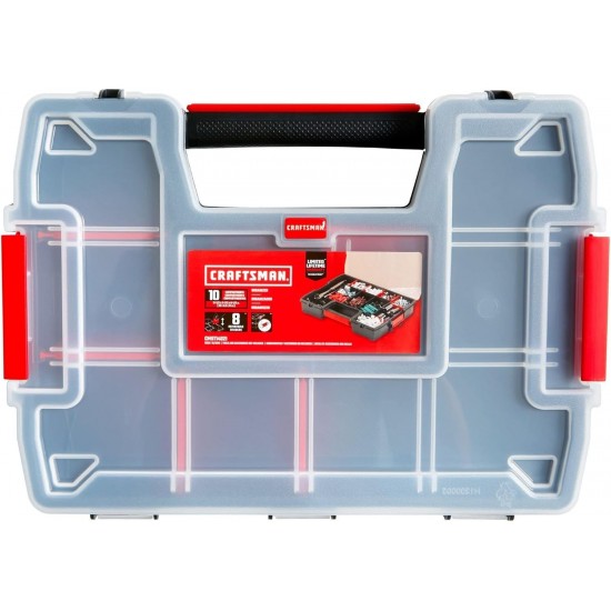 Storage Organizer Small Parts Organizer 3-Packs with 10-Compartments Lid