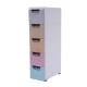 Stackable Clothes Storage Box Heavy Duty Plastic Storage Cabinet w/5 Drawers