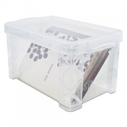 Clear Plastic Storage Box with Snap Lid Stackable Organizer Case 3x5 Inch