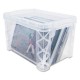 Clear Plastic Storage Box with Snap Lid Stackable Organizer Case 3x5 Inch