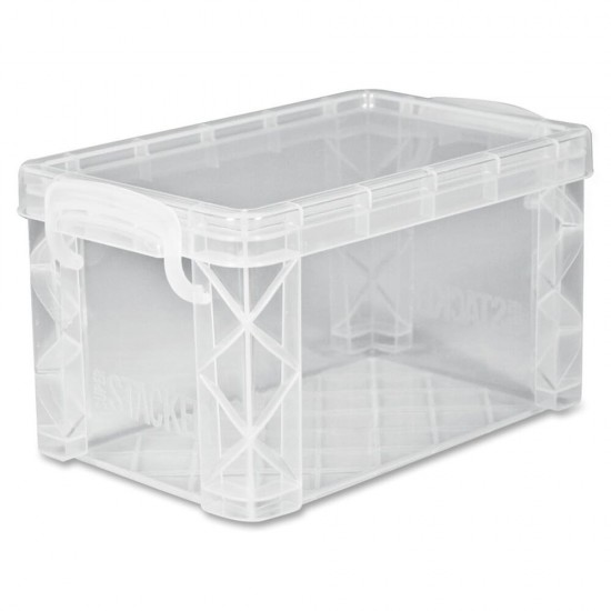 Clear Plastic Storage Box with Snap Lid Stackable Organizer Case 3x5 Inch