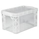 Clear Plastic Storage Box with Snap Lid Stackable Organizer Case 3x5 Inch