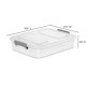 Modular Small Storage Bin, 6.2 Quart Latching Clear Plastic Container with