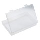 Clear Plastic Storage Container Boxes Box Hinged Lid DIY Arts Crafts Markers Pen
