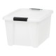 Stackable Storage Bins W/ Lids Durable Plastic Containers Easy Organizing New