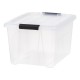Stackable Modular Storage Bin W/ Latching Buckles & Built-In Handle Organizing