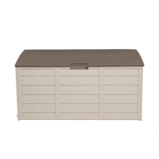 75 GAL UV Resistant Resin Deck Outdoor Garden Storage Box for Patio Cushions Tool