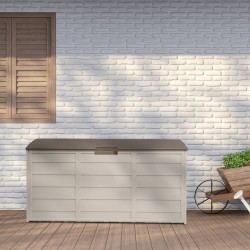 75 GAL UV Resistant Resin Deck Outdoor Garden Storage Box for Patio Cushions Tool