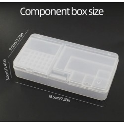 1pc Transparent Plastic Storage Box Small Parts Screw Component Organizer Case