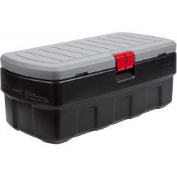 48 Gallon Black Action Packer Lockable Latch Indoor and Outdoor Storage Box