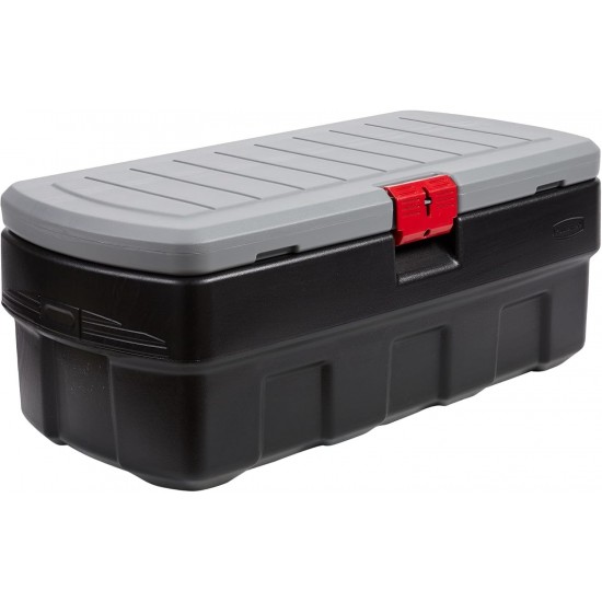 48 Gallon Black Action Packer Lockable Latch Indoor and Outdoor Storage Box