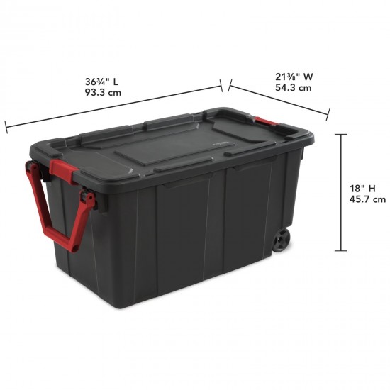 Extra Large Storage Bin, 40 Gallon Wheeled Plastic Storage Container With Handle