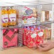 4 Pack Large Stackable Storage Drawers, Plastic Storage Bins